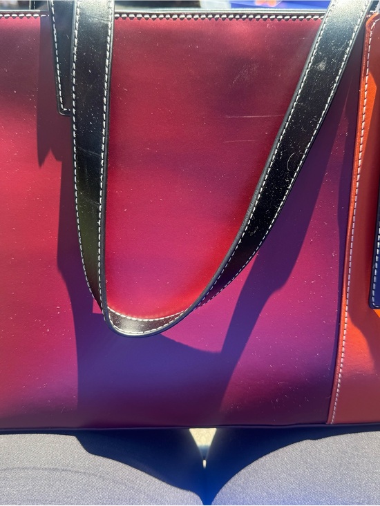 STAUD Handbags - STAUD  Rust and Black Leather Tote